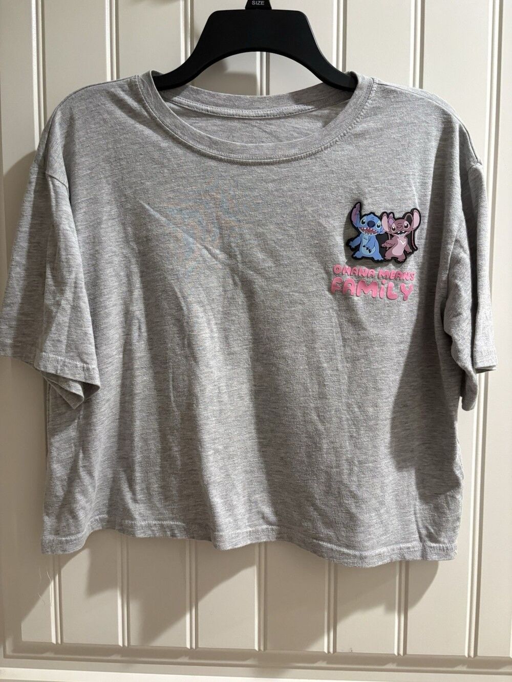 Disney LILO & Stitch Cropped Baby Tee Size L Back print